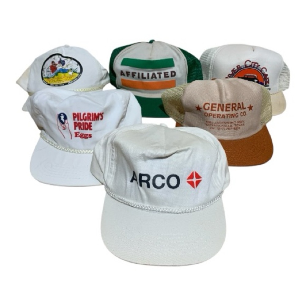 (024) Vintage Trucker & Snapback Hat Bundle of (6)